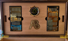 Cigar Humidor - Zebrawood with Spanish Cedar Lining - 80 Capacity