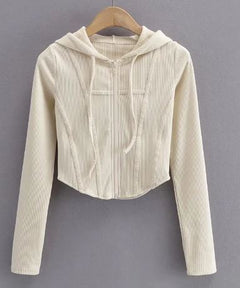 Hooded Cardigan Top Jacket